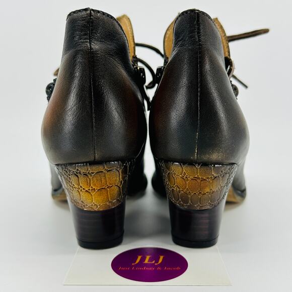 L'Artiste Spring Step Women's Juliane Leather Ankle Booties Size 37 EU/ 6.5-7 US - Picture 6 of 12